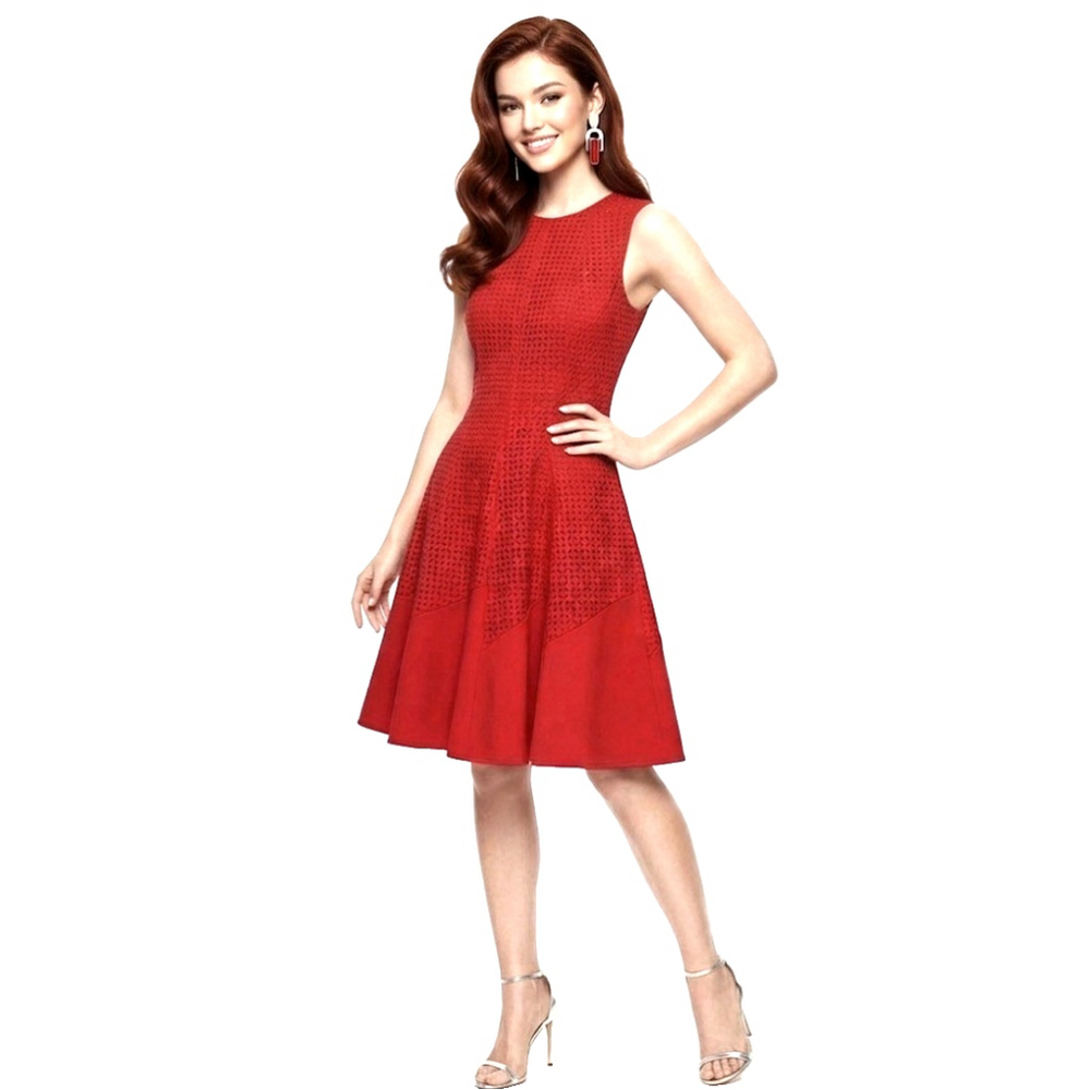 Reiss Pinot Cut Out In Cherry Red Dress Sz 6